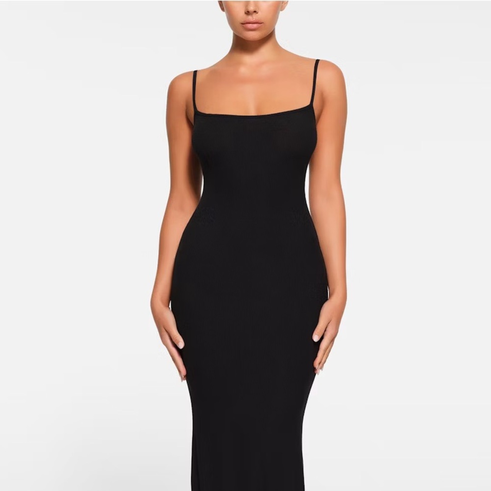 SKIMS Black Maxi Dress